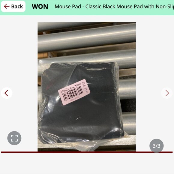 Mouse Pad - Classic Black Mouse Pad With Non-Slip Rubber Base NEW - Picture 3 of 7